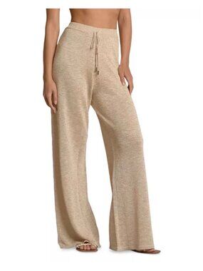 ELAN Tan Beige Knit Coverup Swim Pants Sz M NEW NWT